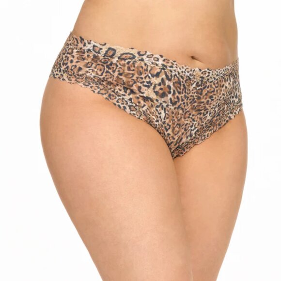 NEW 1x Hanky Panky Open Gusset Cheeky Hipster thong Leopard Print - Picture 5 of 11